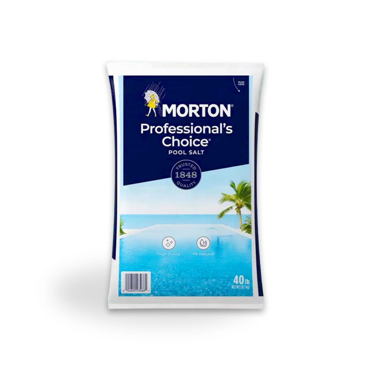 Sal MORTON para piscina en bolsas de 40 Lb.